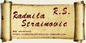 Radmila Strainović vizit kartica